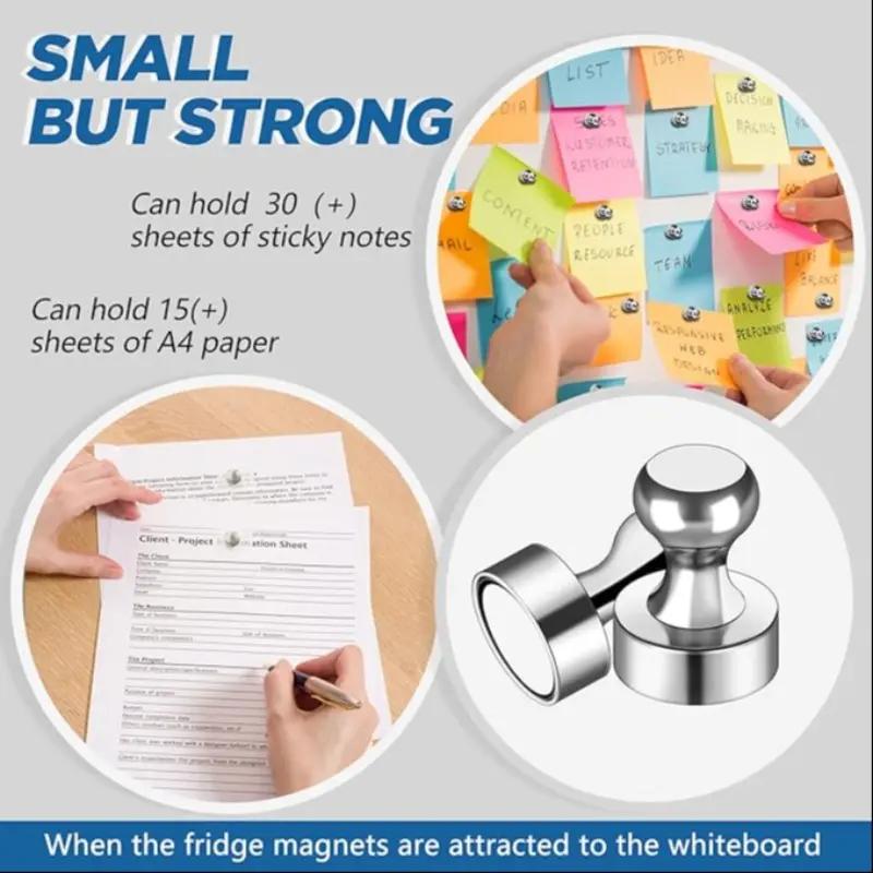 12-Piece Fridge Magnet Set, Refrigerator Magnet, Strong Magnetic Small Magnets for Whiteboard, Ideal for Office Classroom Kitchen Use, Durable Multifunctional Accessories