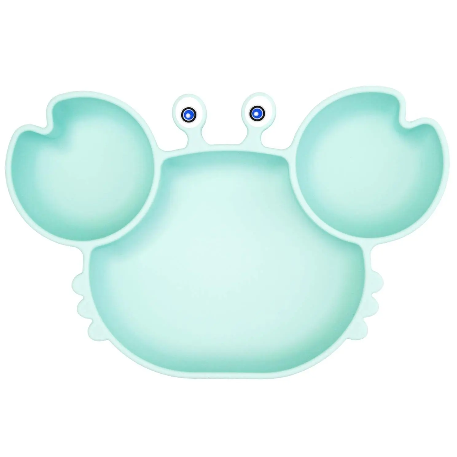 Cute Bear Silicone Suction Plate for Toddlers, Divided Dish for Self-Feeding, Fits Highchairs, BPA-Free & Microwave Safe, Unisex