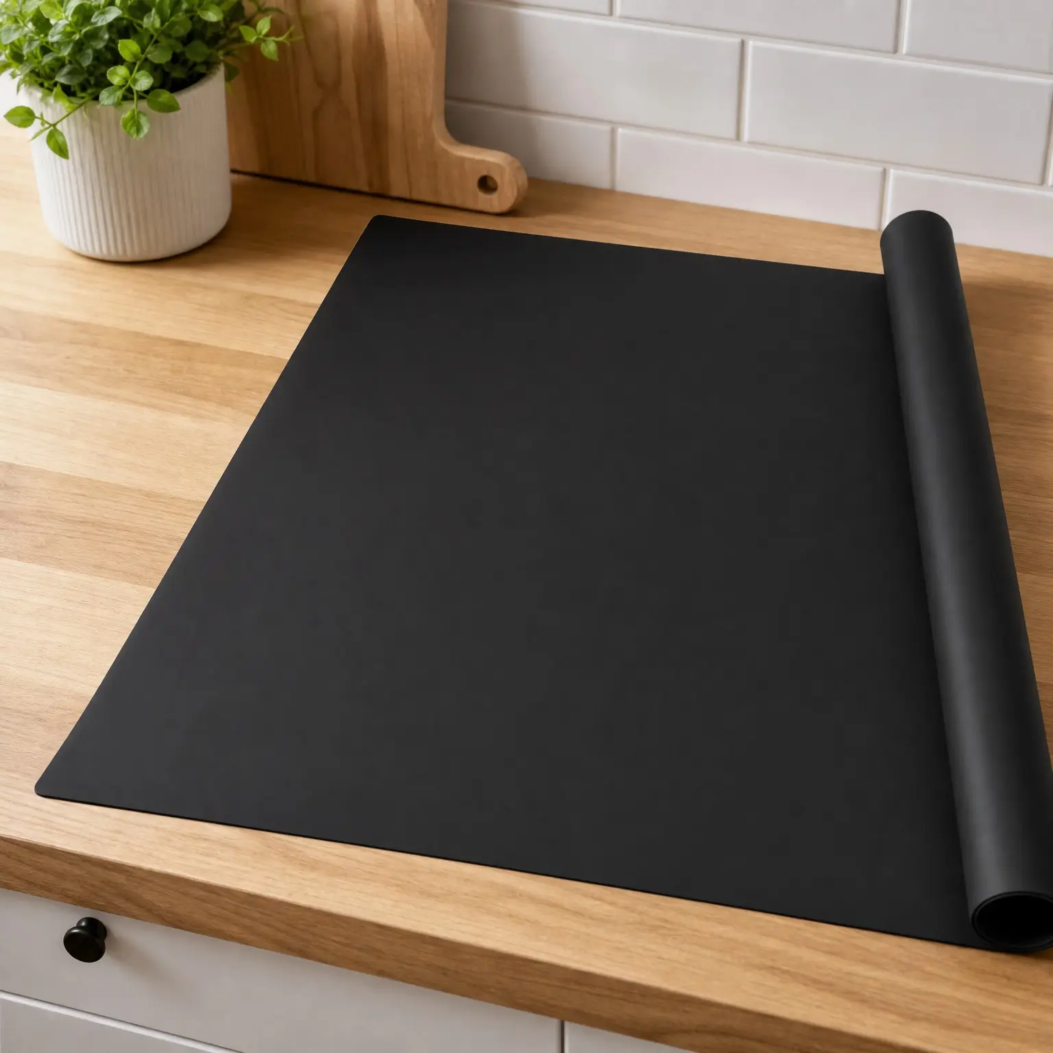 36.2" x 24" Extra Large Black Silicone Mat for Epoxy Resin, Nonstick Craft Mats for Jewelry Casting, Non-Slip Heat Resistant Kitchen Table Placemats & Countertop Protector