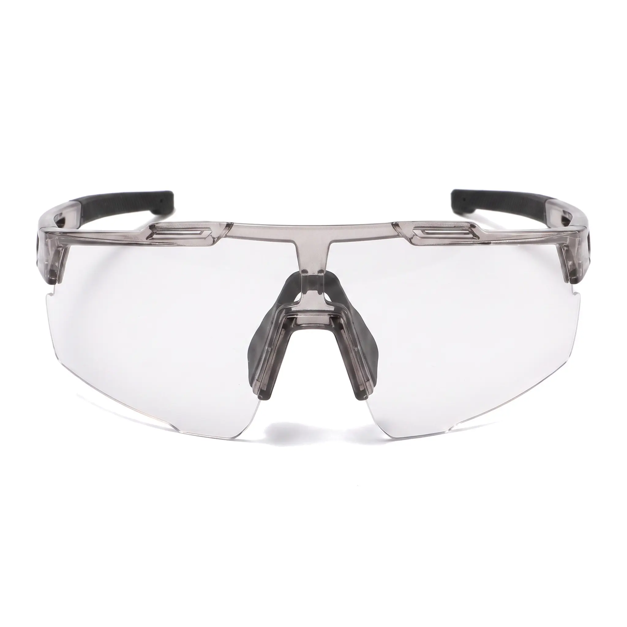 Unisex Auto-darkening Cycling Sunglasses, Semi-Frameless PC Frames with UV 400 Protection for Day and Night Outdoor Activities, Microfiber Cloth, Square Shape, Uv 400 Lens, Windproof