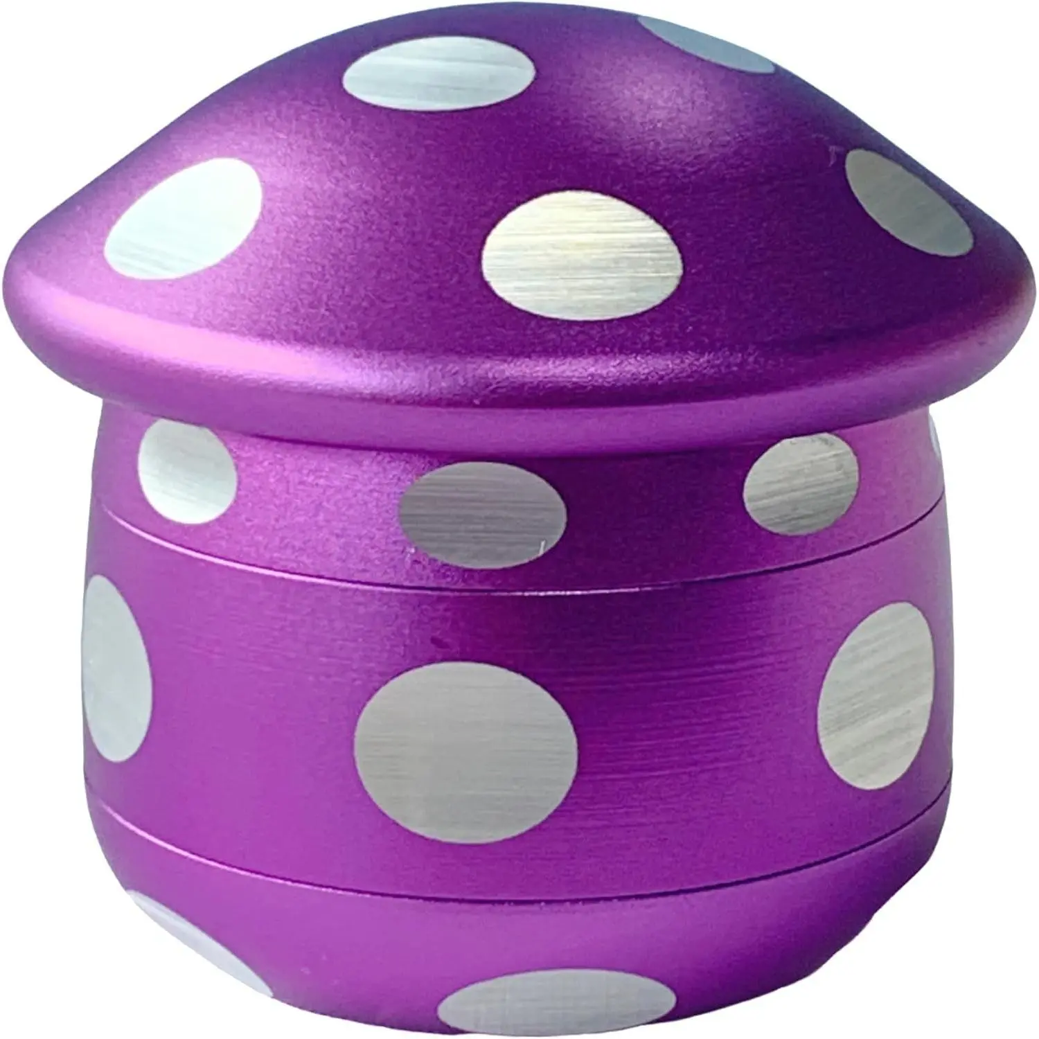 Mushroom Shape Grinder, Durable Aluminum Alloy Grinder, Kitchen Spice, Pepper Grinder Set, 2.5 inches (Purple)