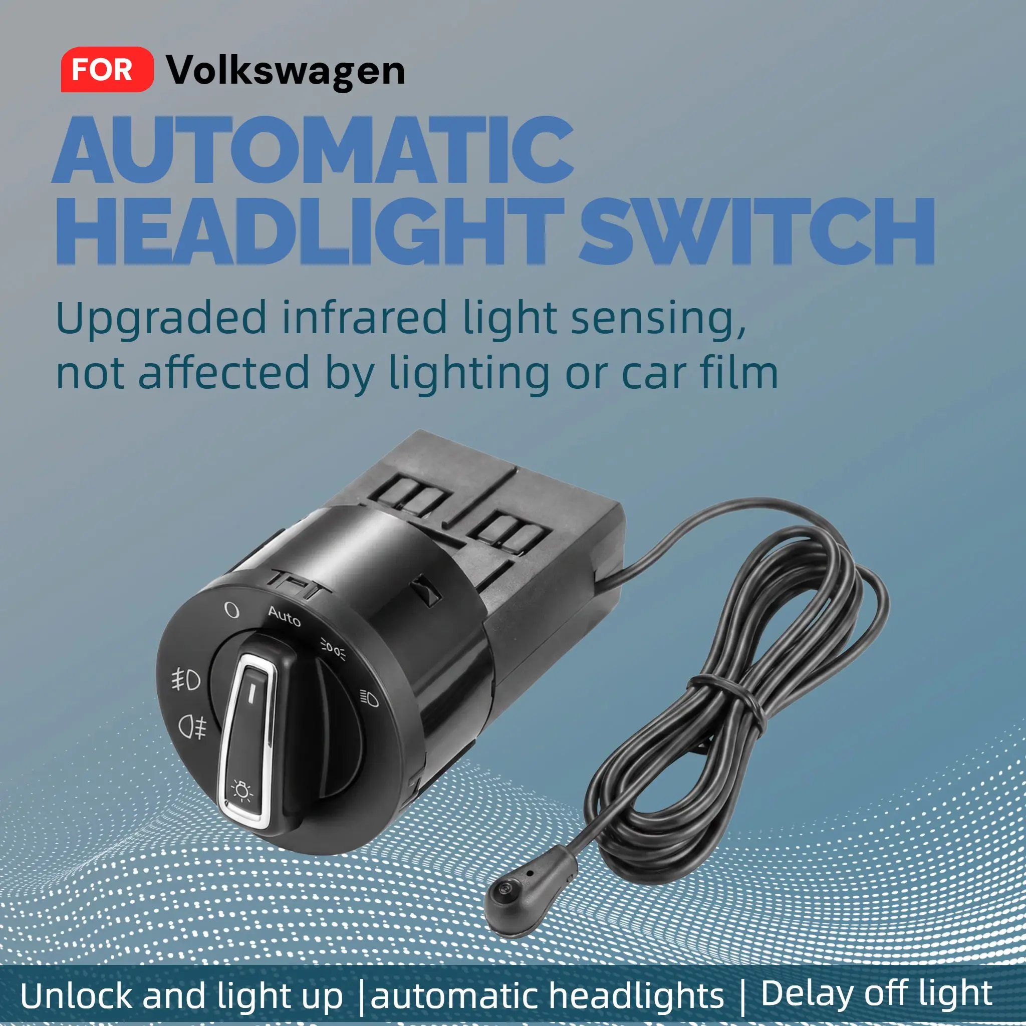 Audi Automatic Headlight Switch Auto Fog Light High-End Car Light Switch, Golf Jetta Polo Tiguan Magotan Multivan Explore Auto Headlight Sensor