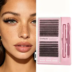 Segmented Single Cluster False Eyelashes, Dense Fluffy Natural Look, Reusable Soft False Lashes, Easy DIY Application, Suitable for Beginners