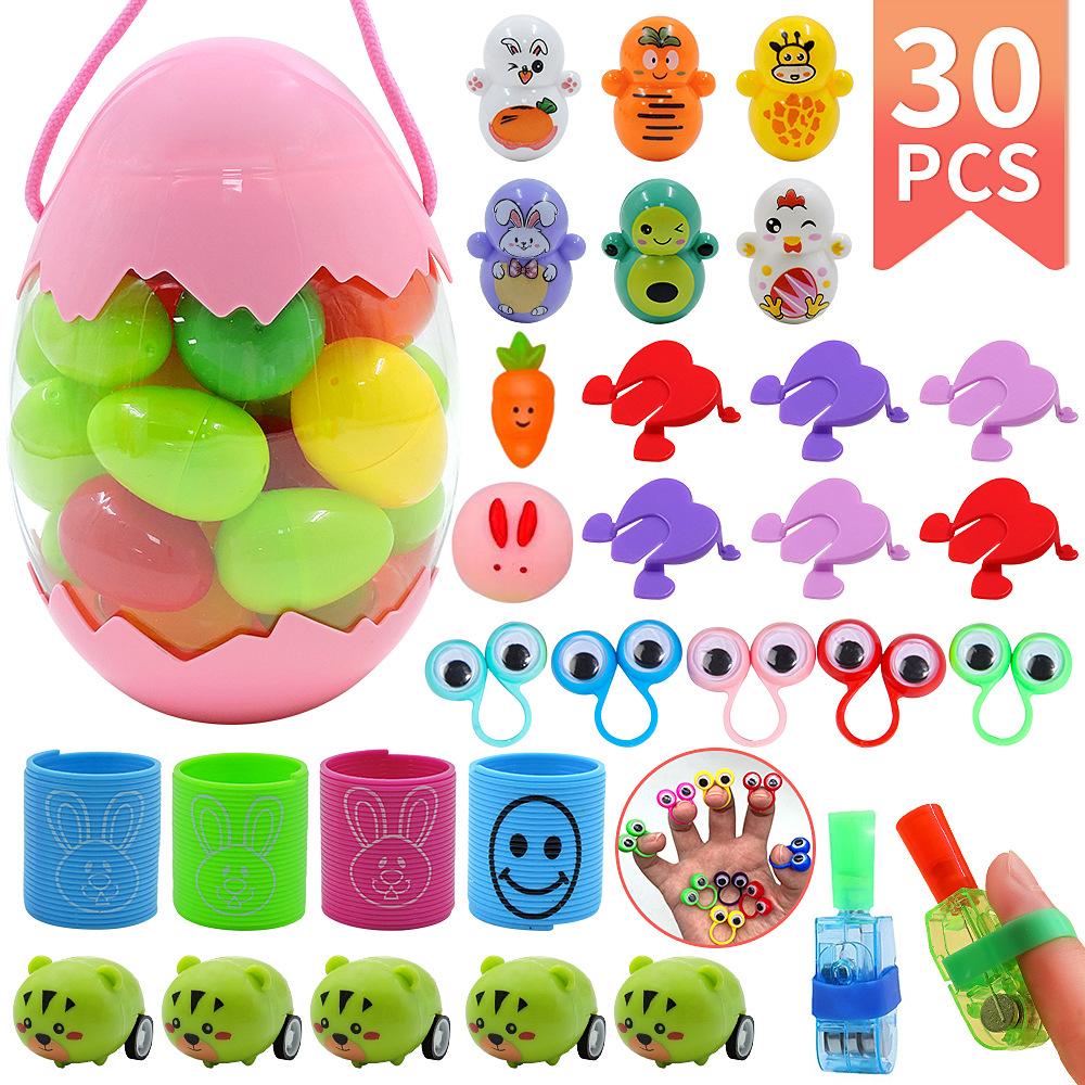 New Easter Egg Toys, Printed Plastic Openable Eggs, DIY Rabbit Gashapon, Easter Gifts