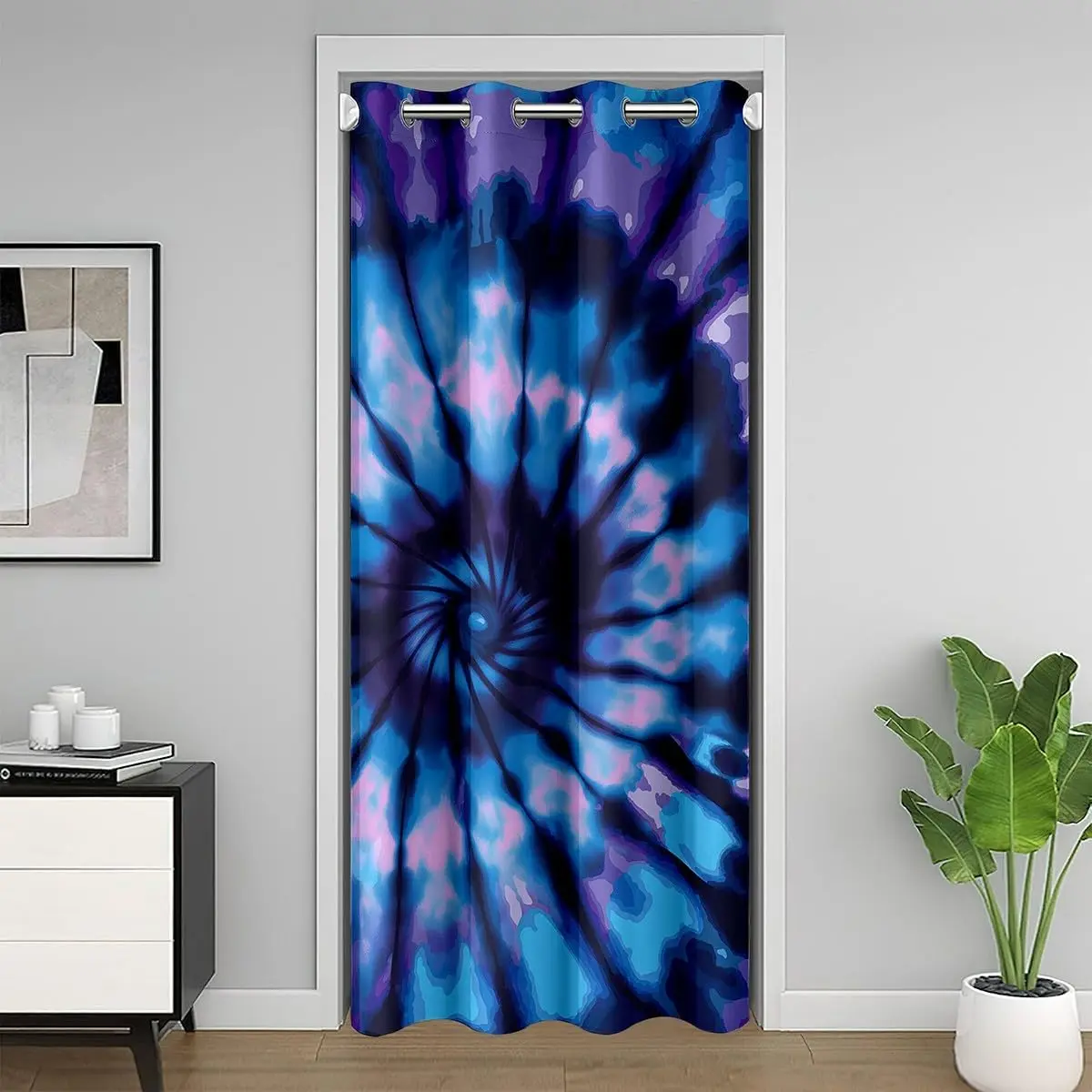 Boho Bohemian Gypsy, 1 Panel 34Wx80L inches, Grommet, Blackout, Velvet, Living Room & Bedroom