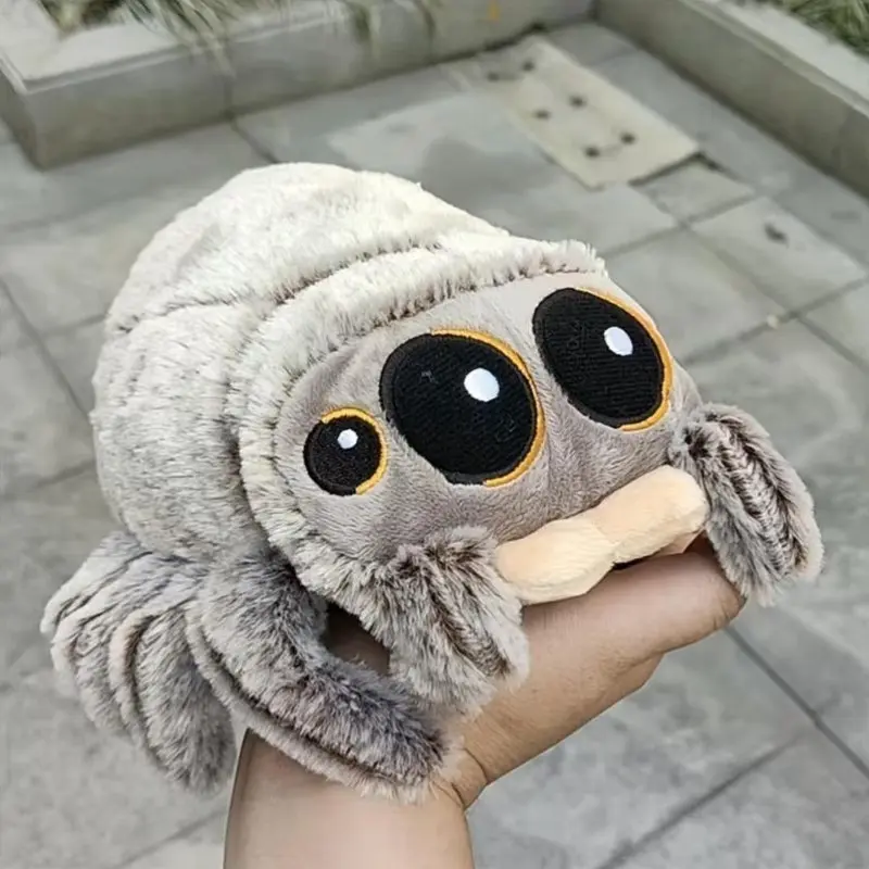 Super Fluffy Soft Spider Stuffed Plush Doll, Kawaii Cartoon Animal Toy, Cute Ornament for Game Room Bedroom Decor, Perfect Present for Kids Birthday & Holiday