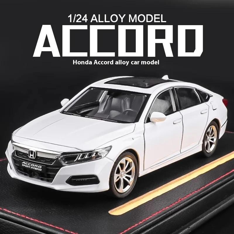 1:24 Luxury Sedan Sound and Light Alloy Metal Die-cast Car Model Collectible Hobby Decoration Fashion Holiday Gift Box for Boys