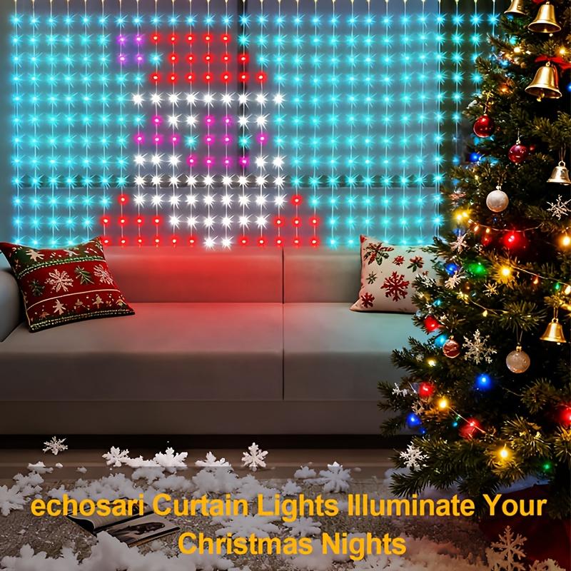 GDNYZ Smart Curtain Lights – App & Remote Control, Music Sync, Programmable with Dynamic DIY Color-Changing Patterns for Indoor Bedroom Window Party Backdrop Outdoor Decor