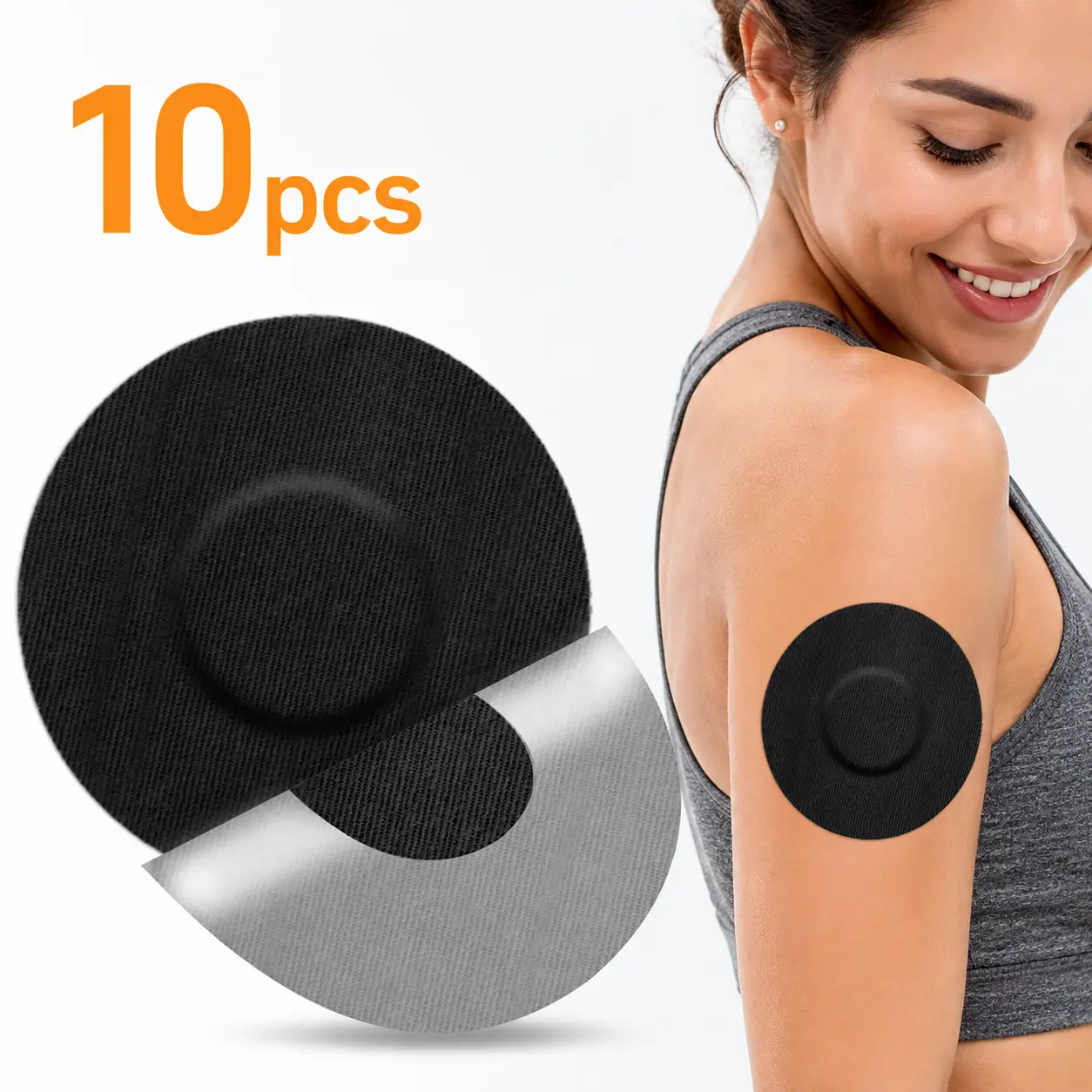 10PCS Convenient Large-Size CGM Adhesive Patches - Waterproof Secure-Stick Tape with Enhanced Coverage, Long-Lasting Medical First Aid Supplies for Glucose Monitor Protection