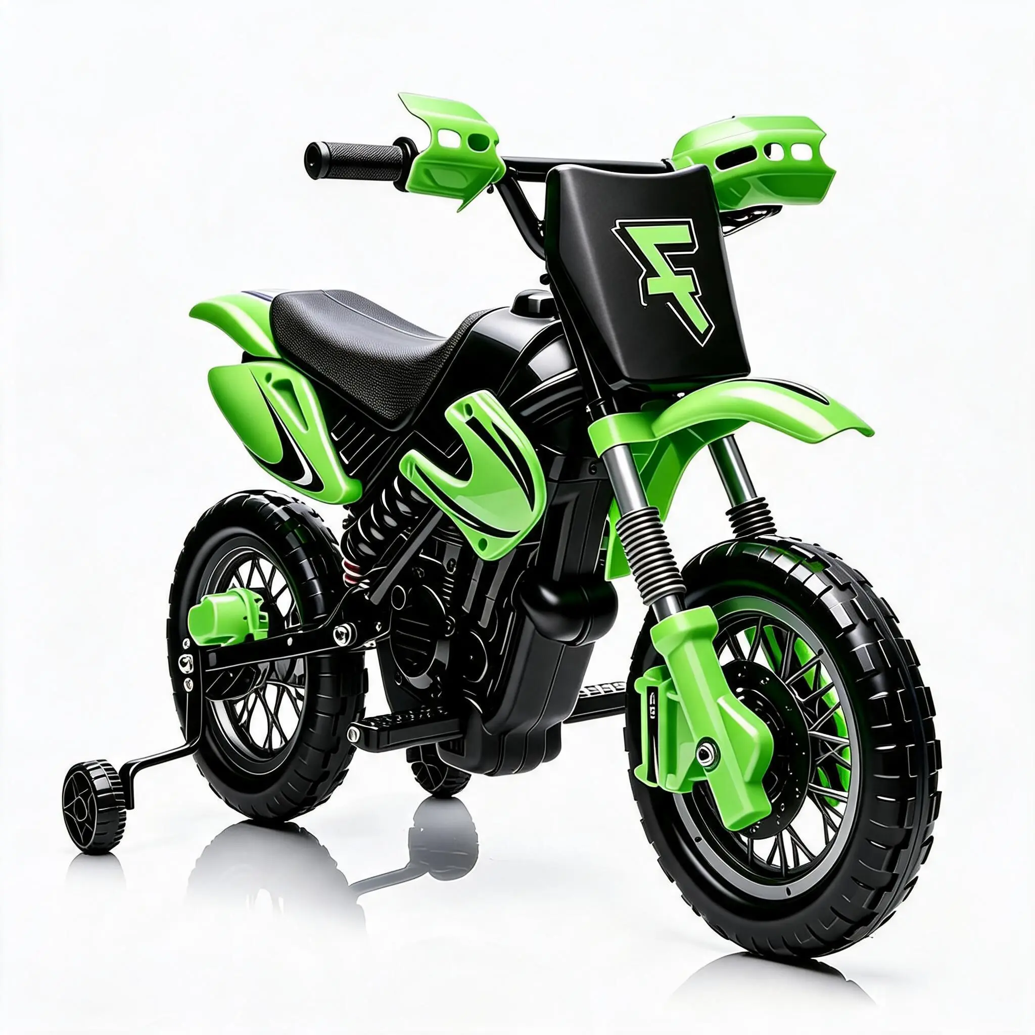 Safe 6V Electric Ride-On Motorcycle for Kids - Realistic Battery-Powered Toy Bike - Fun Lights & Sounds - Ideal for Boys & Girls - Classic Green