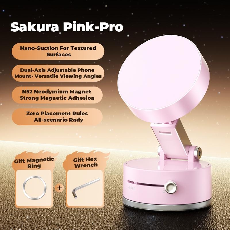 Magnetic Phone Holder with Vacuum Suction Cup, Multifunctional Phone Stand for Home or Office, Phone Accessories for iPhone & Android, Phone Suction Mount