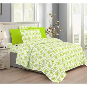 Elegant Genevieve Cube  Sheet Set, Deep 1500 Count, Fade, Stain, and Wrinkle Resistant, Fitted Sheet with Pockets, Cube Sheet Set, Full, Margarita Lime