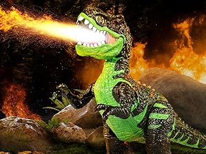 Remote Manage Tyrannosaurus Large Dinosaur Toy for Boys 3 4 5 6 7 8 Years, Lifelike Tyrannosaurus with Water Mist, Light, Roaring, Electrical Dinosaur Birthday Gifts for Kids Toddlers
