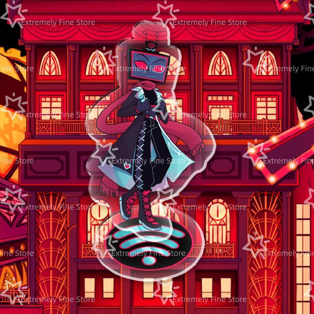 Hazbin Hotel Anime Figure Acrylic Stand Model Plate Alastor Desk Decor Standing Sign Game Fans Gift Ornaments Stand Model