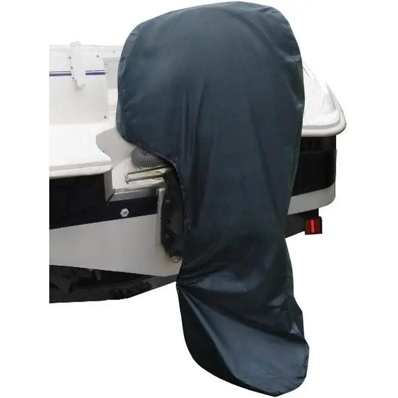 Outboard Motor Covers for Mercury Yamaha Honda 100 115 150 HP, Trailerable Full Boat Engine Cover Waterproof Heavy Duty Oxford Fabric with Zipper