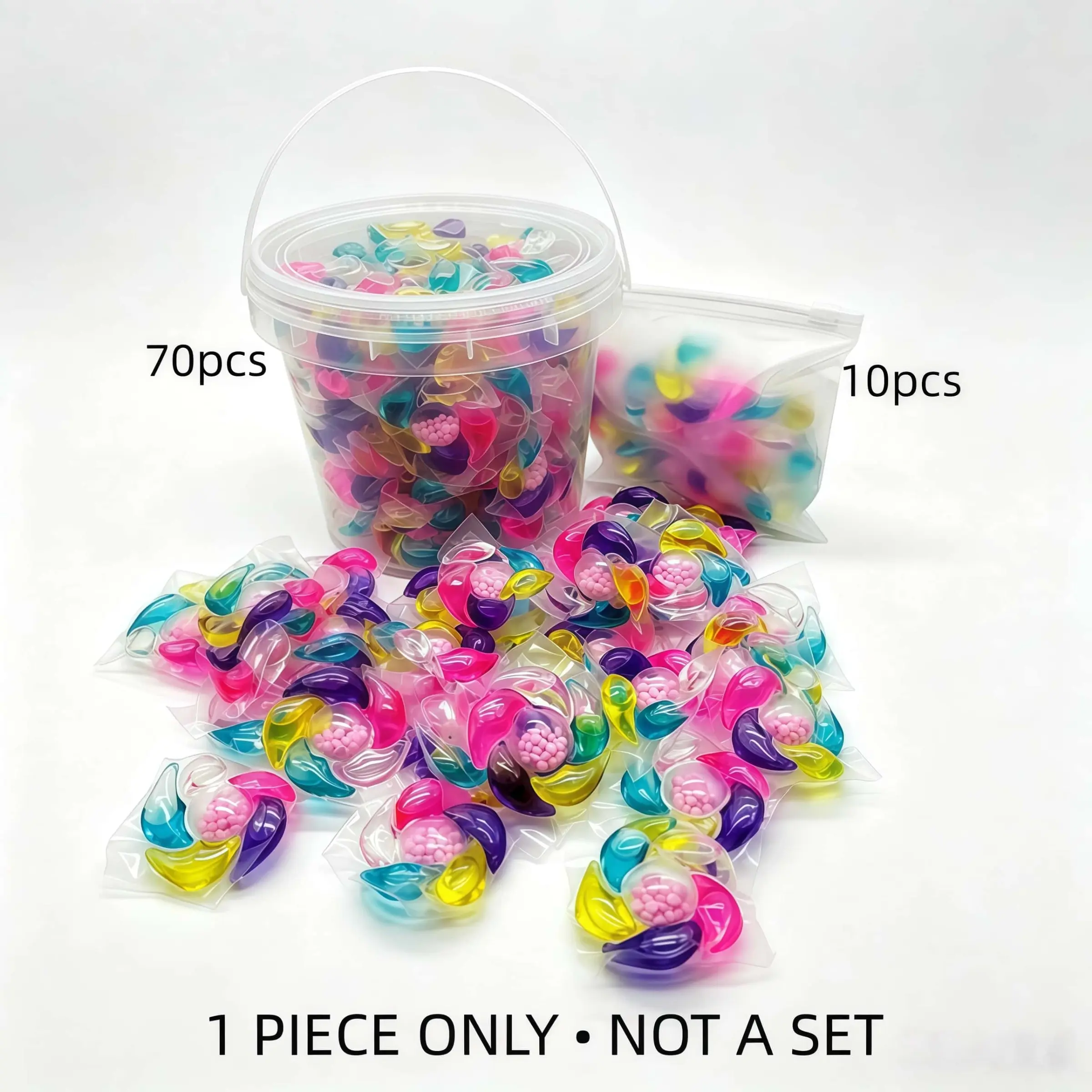 6-In-1 Laundry Pods, Deep Stain Removal, Long-Lasting Scent, Color Protection, Fabric Softening, Quick Dissolve, Odor Elimination, Family Use, Premium Detergent Pods, Fragrance Detergent Beads