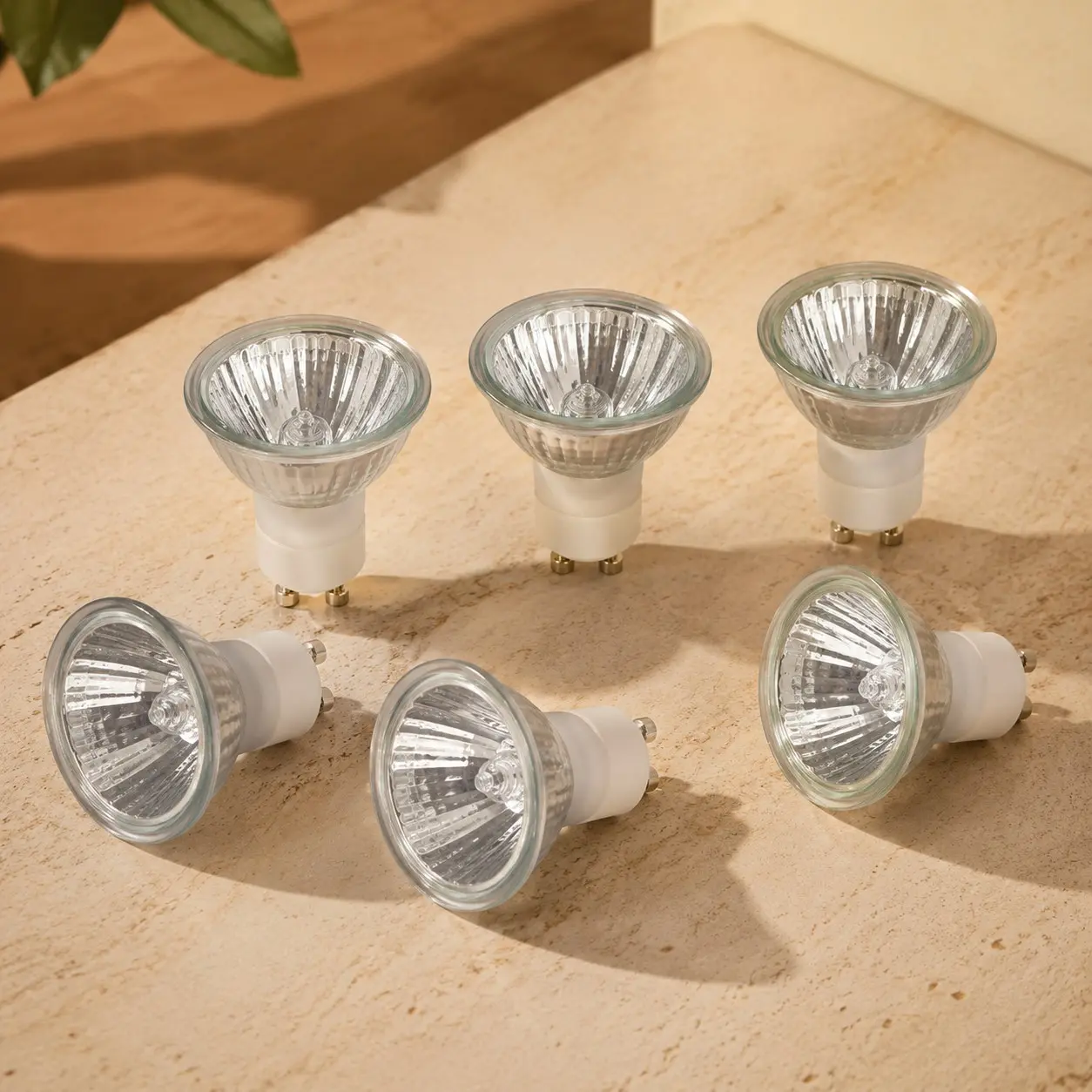Halogen GU10 35W Spotlight 120V MR16, Glass Cover, 6 Pack