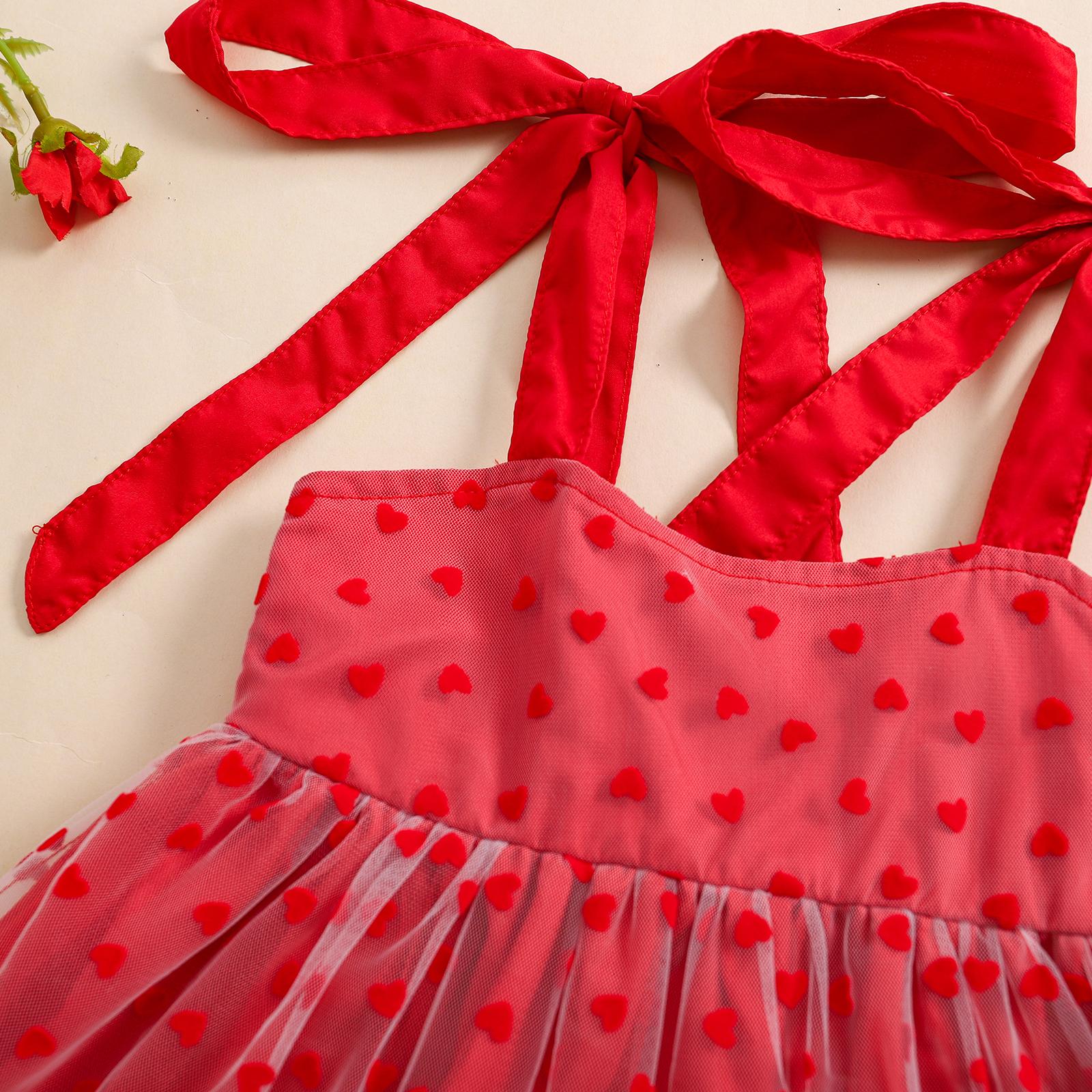 Toddler Baby Girl Princess Boho Dress Sleeveless Spaghetti Strap Swiss Dots Ruffle Tulle Dress Little Girls Summer Outfit