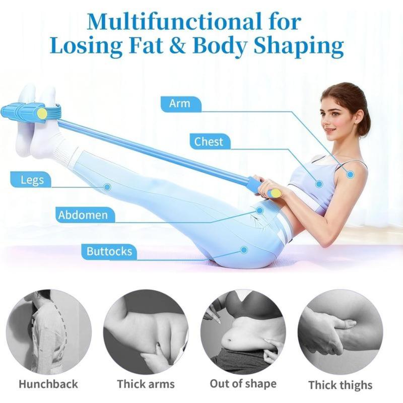 2026 New 4-Tube Unisex Multi-Function Tension Rope with Handles Home Gym Sit-Up & Tummy Training Fitness Equipment TikTokShop