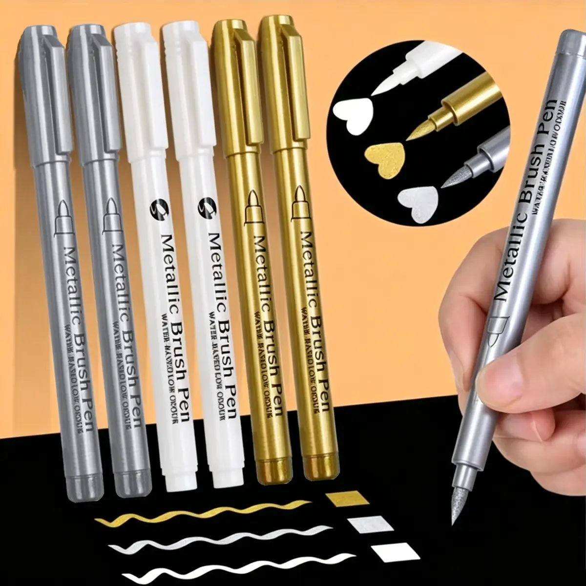 Gold Tombstone Marker Pen, Oil-Based Permanent Paint Pen for Restoring Faded Gravestone Inscriptions, Weatherproof & Quick-Drying Fine Tip Marker for Granite, Marble, Stone & Cemetery Maintenance