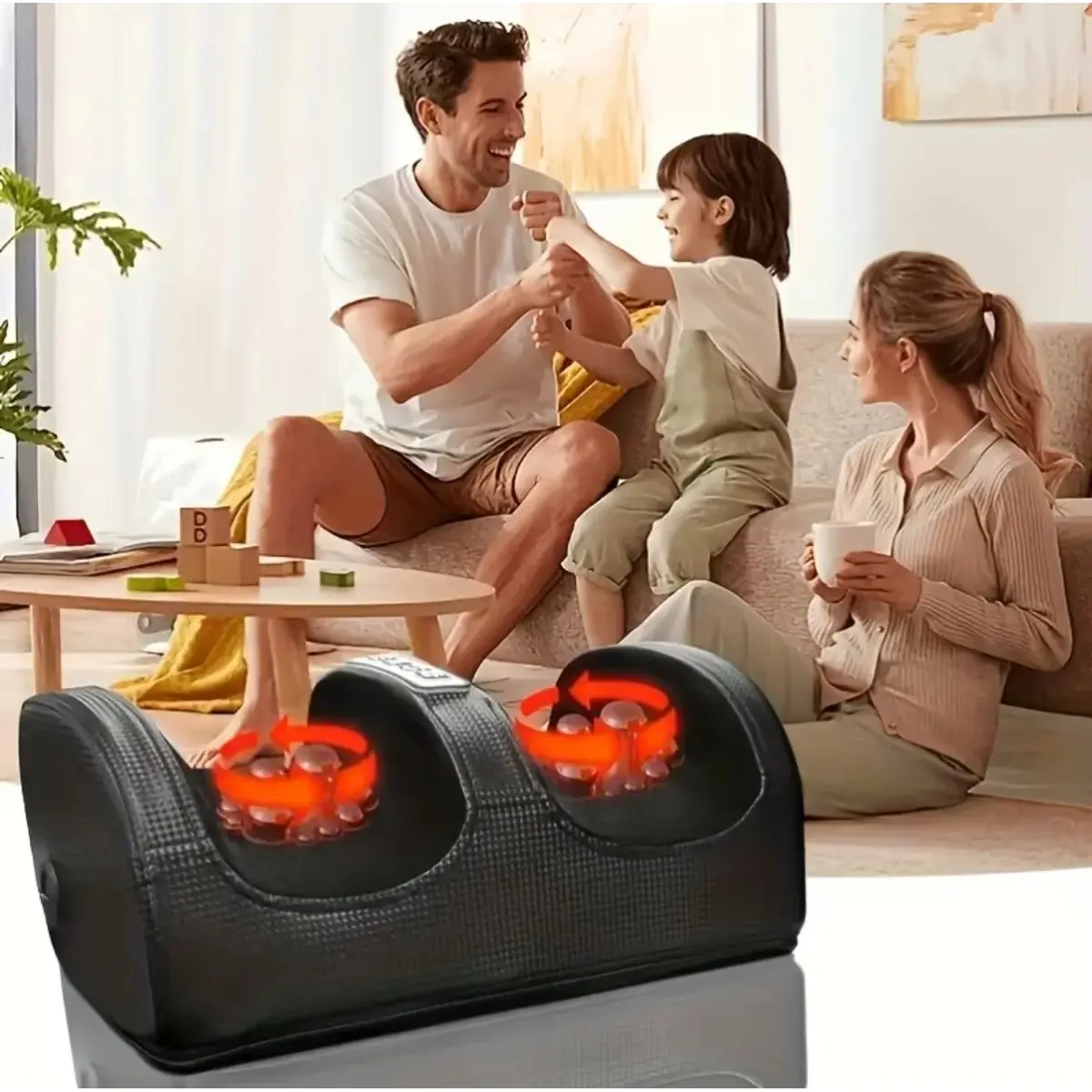 ZAWRT Electric Foot & Calf Massager, Adjustable Intensity, Kneading Massage for Feet & Calves, Lightweight & Portable