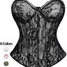 Women's Lace Underwear Corset Top, Floral Pattern, Casual Style, Adjustable Tie Back Design, Available in Multiple Colors, Perfect for Parties, Lace Up Corset