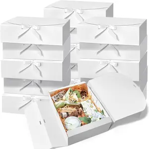15 count  Boxes with , 10.6 x 7.8 x 3.1 Inches Bridesmaid  Boxes, White Proposal Boxes with Ribbons for Wedding, Birthday, Graduation Present Packaging