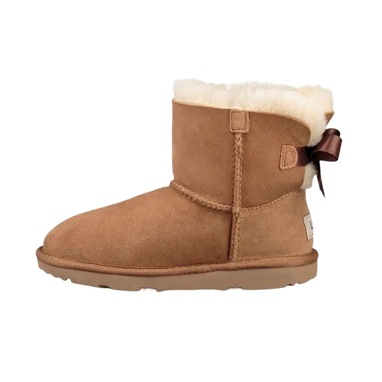 UGG Mini Bailey Bow II Boot Chestnut (Kids) 1017397K-CHE