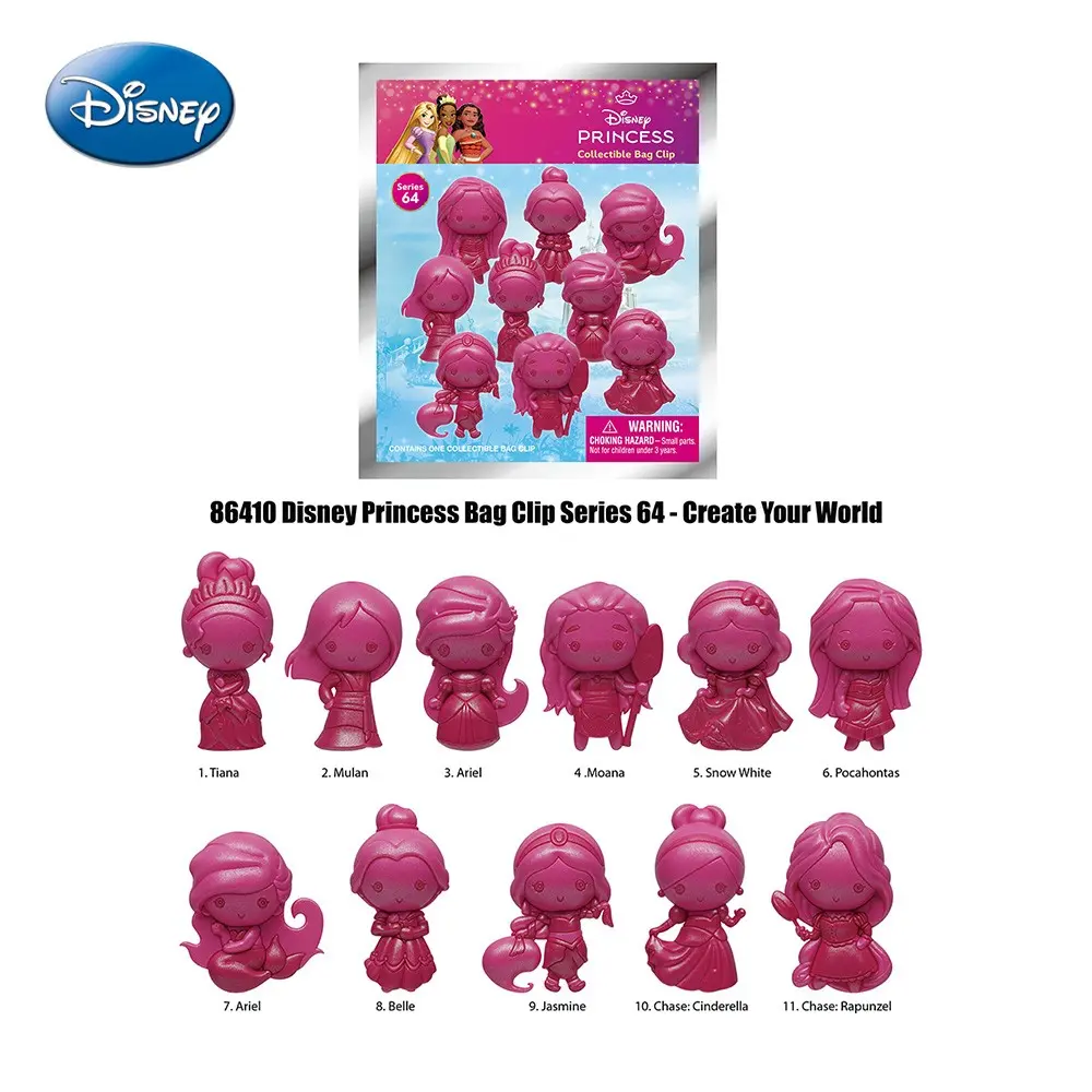 1 PC Disney Princess Random One Blind Bag Cute Keychain Collectibles Bracelet Mystery Bag Graduation Season Gift for Friends Birthday Gift Backpack Decoration Keychain Accessories Official Authorized Certification