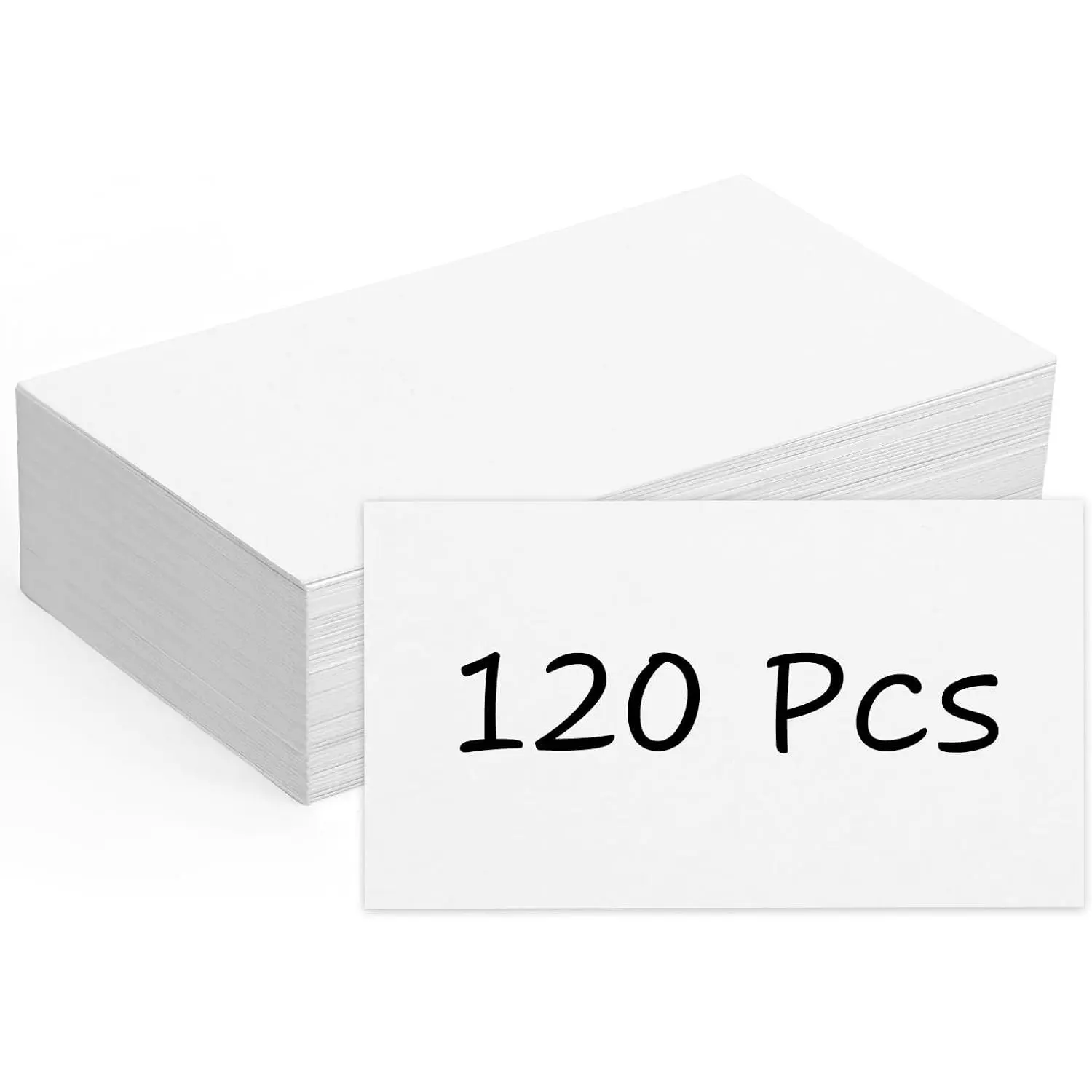 120 Blank Business Cards, 2 x 3.5 Inch, 350Gsm White Cardstock | Matte Cardstock, Double-Sided Writing, Bleed Resistant, Diy Crafts, Flash Cards, Business Or Study Use