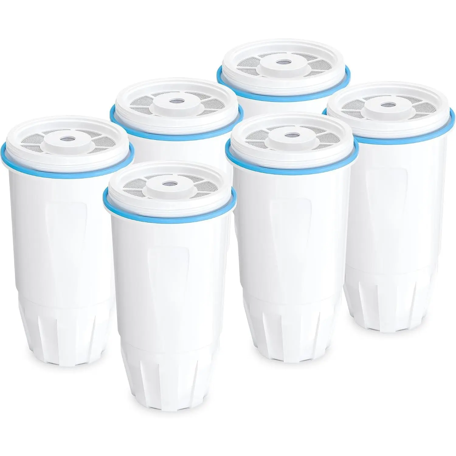 Water Filter Replacement Compatible with Zero Pitcher and Dispenser ZR-001 ZR-017 ZR-004 ZP-006 ZD-013 ZS-008, Multi-Stage Filter System, Reduce Lead, Chromium, and PFOA/PFOS, Pack of 6