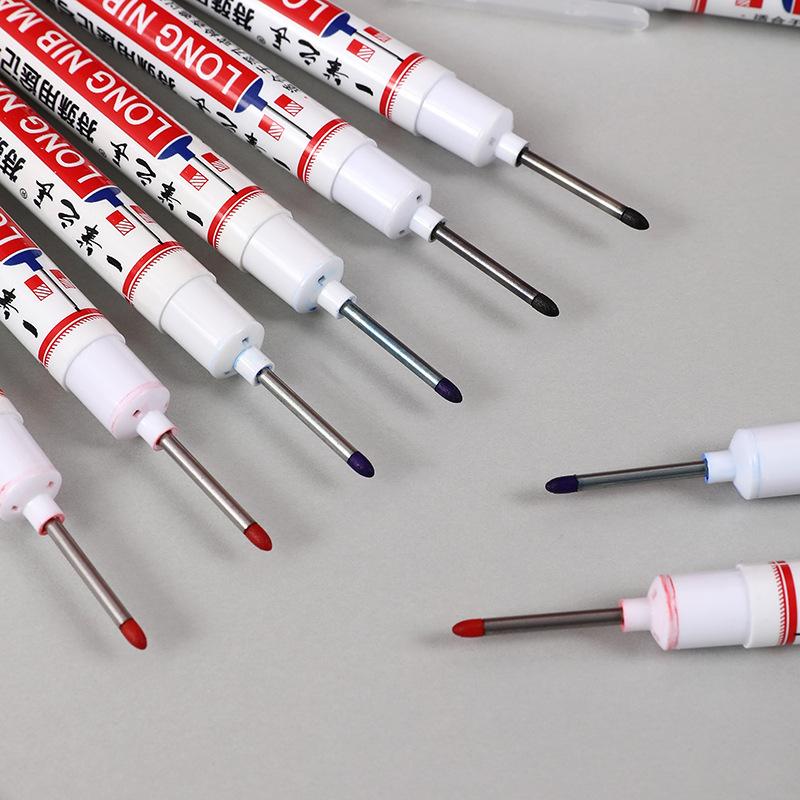 Long Marker Pen, 20pcs/set Waterproof Marker Pen, Multipurpose Deep Hole Marker Pen for Metal, Ceramic, Glass, Leather, Film, Art Markers, Permanent Drawing Markers