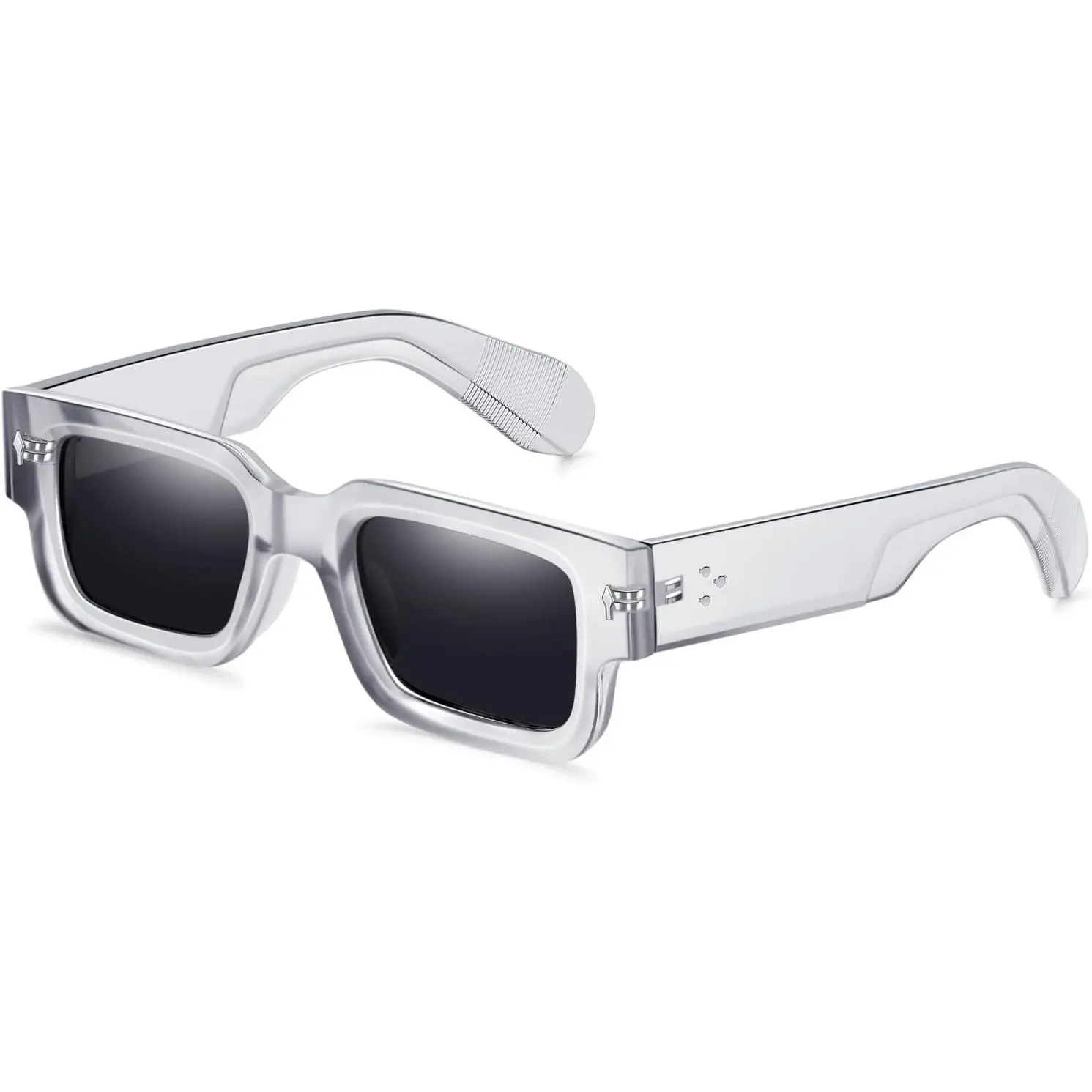 Baby Chunky Square Frame Sunglasses, UV400 UV-Protection Lens Black Shades (Trendy Design for Toddlers), No, Full Rim, No Warning Applicable