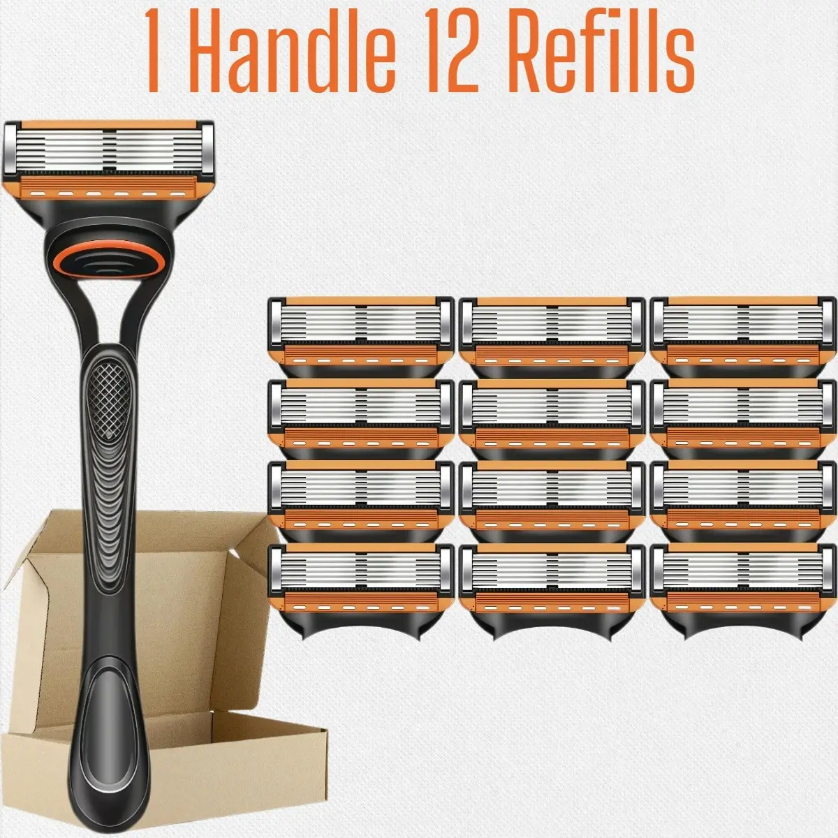 Men's razor set, Men's shaver, 6-layer blades, sharp blades with anti-corrosion coating, smooth shaving, long-lasting, Waterproof shaver, Gift for men shaver,direct from factory.