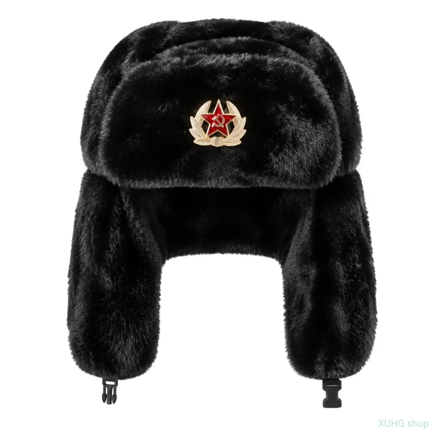 Unisex Faux Mohair Trapper Hat with Fold-Down Ear Flaps – Plush Thermal Insulating Ushanka, Windproof Ear Protection, Breathable & Comfortable for Daily Commute and Outdoor Walks
