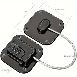 Yitape Self-Adhesive Digital Password Lock, 3-Digit Keyless Security Lock, No Drilling, for Kitchen Fridge, Bedroom Drawer, Sliding Closet Door