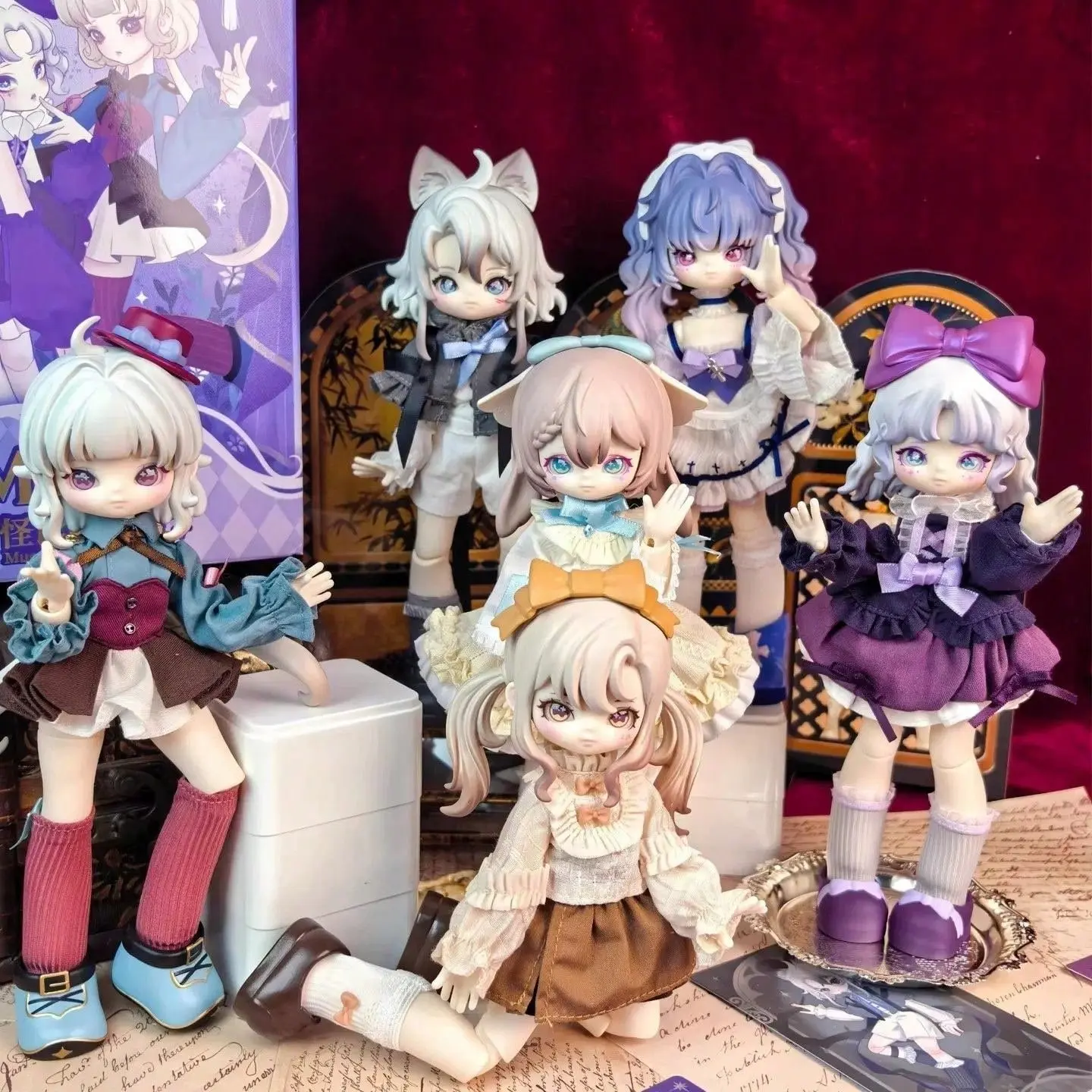 Cute Japanese Misya Mischie Exhibition Hall Series Doll, 8-Point Bjd Joint, Soft Blind Box Doll, Collection Hobby, Collectible Figurines, Office Decor