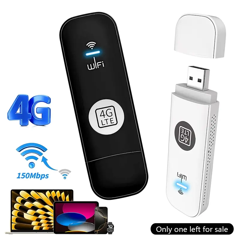 Portable 4G LTE WiFi Dongle, 150Mbps High Speed Portable Mobile Hotspot, US Compatible Network, Supports Multi-device compatibility, Plug & Play Easy Setup, Perfect for Travel & RV