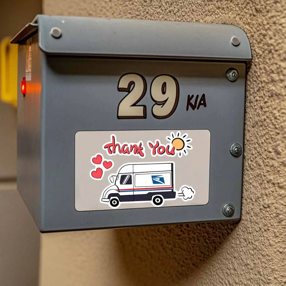 2pcs Thank You Mailman Sticker, Mailbox Sticker, Decorative Sticker for Mailbox, Home Decor, Room Decor, Vanity Decor Accessories, Sticker Set