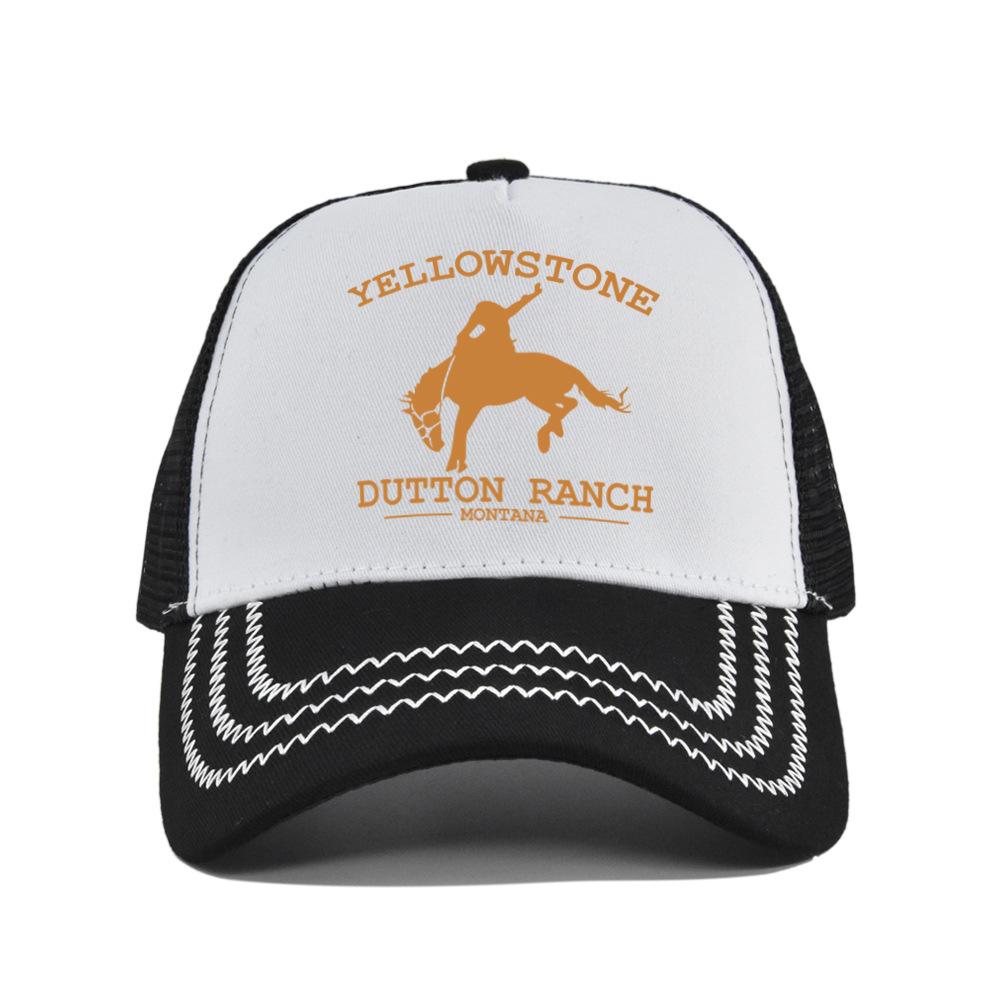 Best-selling Yellowstone baseball cap, screen-printed Yellowstone mesh cap, printed duckbill cap, unisex washable breathable sun hat