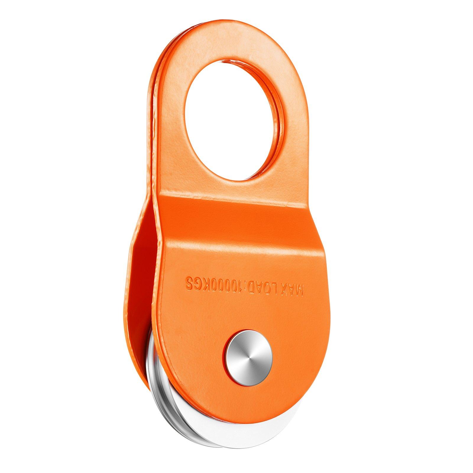 VEVOR 10 T Winch Snatch Block, 22,000 lbs Capacity Block and Tackle Pulley System, Work with 0.4" - 0.55" Rope, Winch Hook Accessories, Heavy Duty Offroad Recovery Accessory for Truck Tractor ATV UTV