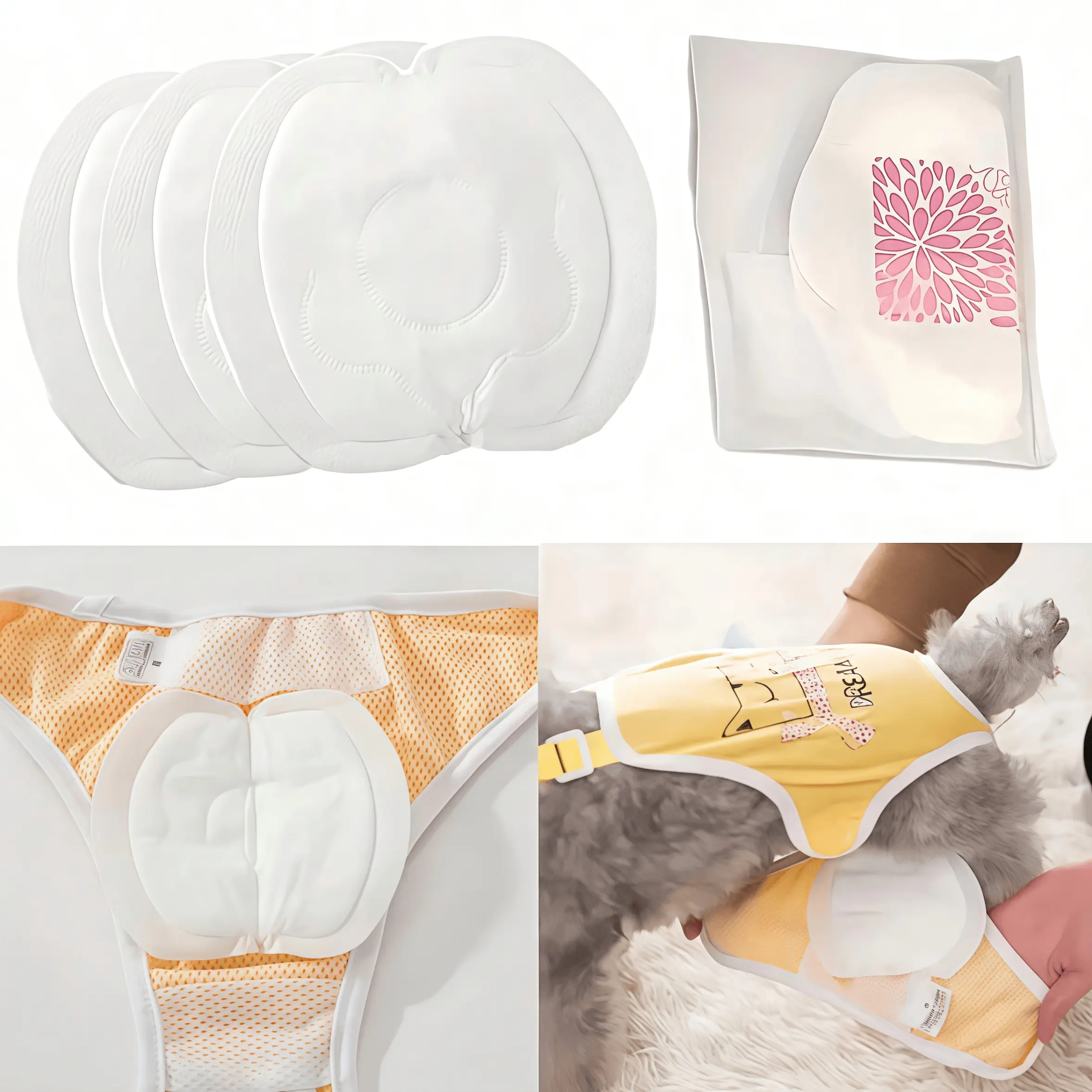 30 Pcs Dog Disposable High Absorbency Breathable Diapers, Puppy Pee Pads, Suitable for Male and Female Dogs, Comfortable Waterproof Puppy Underwear