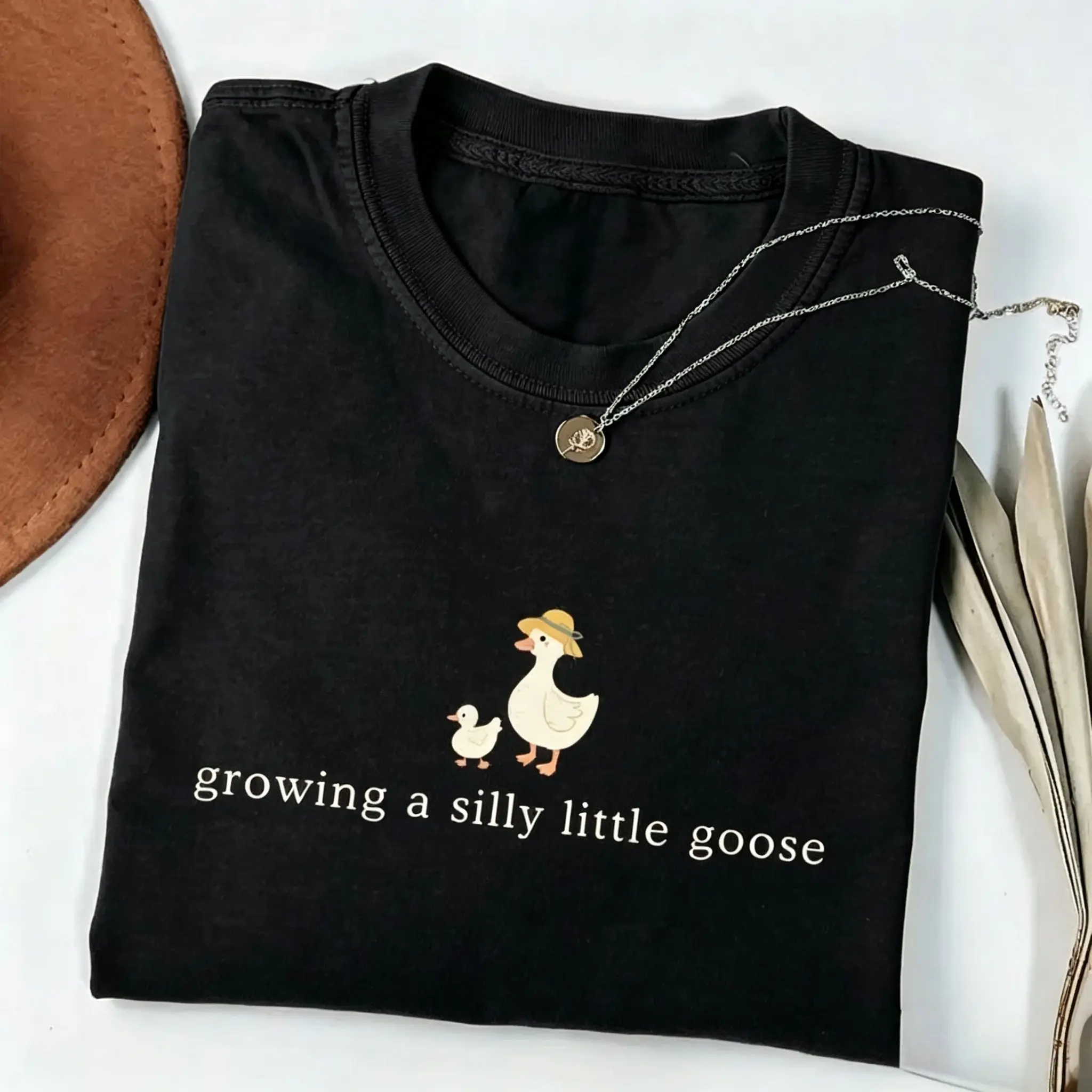 Growing a Silly Little Goose TShirt, Cute Pregnancy Announcement TShirt, Pregnant Shirt, Homestead Mom Gift, Baby Shower Gift