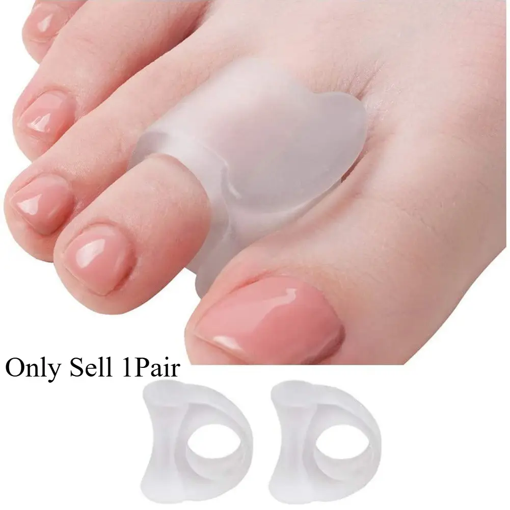 1 Pair Toe Separators, Silicone Bunion Guard, Orthopedic Finger Toe Separator, Correction Pad, Foot Care Tool, Comfortable & Effective