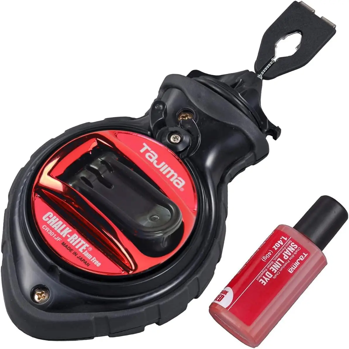 Chalk Line - Jam Free Special Edition Chalk Line with Extra Bold 1mm Snap Line & Five Gear Quick Retrieval - CR301JF-CP