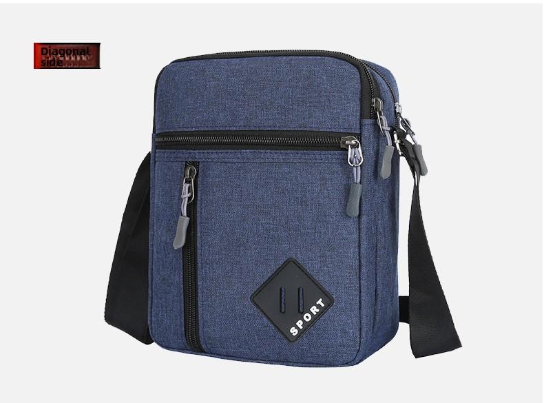 Casual Business Men Messenger Bag Version Simple Oxford Cloth Cross Body Shoulder Bag for Male Daily Use, Work, Travel Outdoors