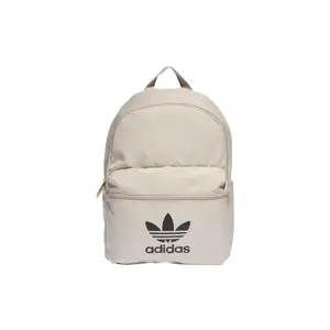 Adidas Originals Sporty Zippered Fabric Backpack for Men and Women – Casual Beige