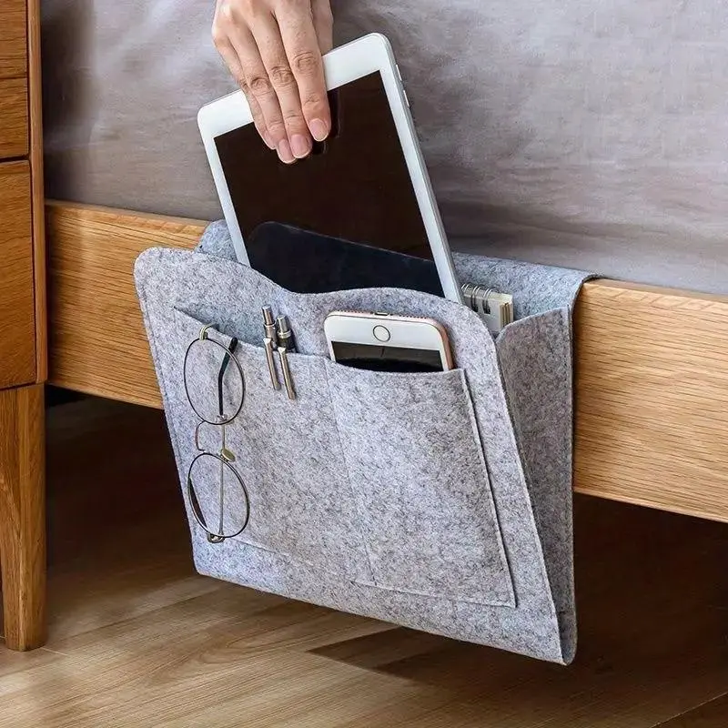 Bedside Hanging Storage Bag, Phone Remote Paper Towel Holder, Book Organizer, Miscellaneous Storage Bag, Home Essentials, Bedroom Living Room Dorm Accessory