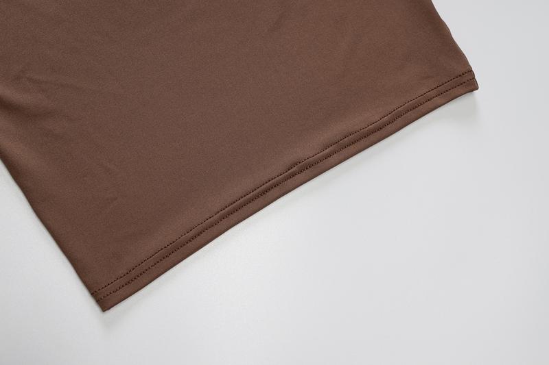 Women's 2 Counts Solid Backless Crop Tube Top & High Waist Skirt Set, Sleeveless Strapless Top & Bodycon Skirt Set for Party Club Dating, Ladies Summer Clothes