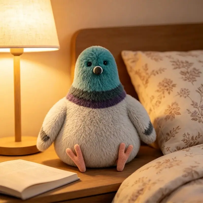 20cm Chubby Pigeon Plushie Skin-friendly Soft Companion Doll Headboard Decoration Item Plush Toys Occasions Gifts For Children